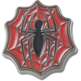 Accesoriu pentru încălțăminte Jibbitz cu logo Spider-Man și pânză de păianjen