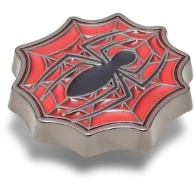 Accesoriu pentru încălțăminte Jibbitz cu logo Spider-Man și pânză de păianjen