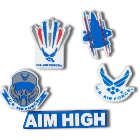 Armed Forces Us Air Force – Set de 5 brelocuri pentru încălțăminte Jibbitz™