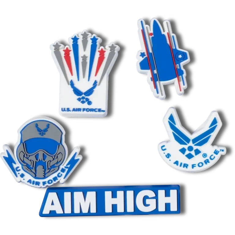 Armed Forces Us Air Force – Set de 5 brelocuri pentru încălțăminte Jibbitz™ Armed Forces Us Air Force – Set de 5 brelocuri pentru încălțăminte Jibbitz™