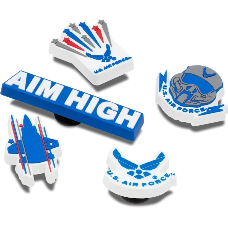 Armed Forces Us Air Force – Set de 5 brelocuri pentru încălțăminte Jibbitz™ Armed Forces Us Air Force – Set de 5 brelocuri pentru încălțăminte Jibbitz™