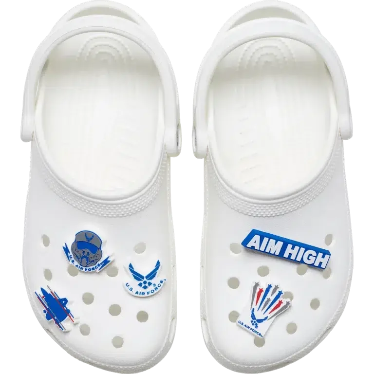 Armed Forces Us Air Force – Set de 5 brelocuri pentru încălțăminte Jibbitz™ Armed Forces Us Air Force – Set de 5 brelocuri pentru încălțăminte Jibbitz™