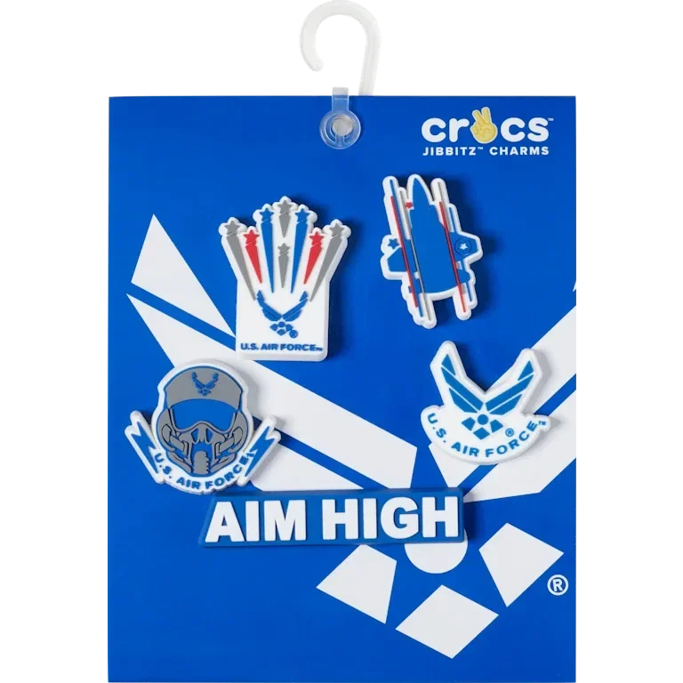 Armed Forces Us Air Force – Set de 5 brelocuri pentru încălțăminte Jibbitz™ Armed Forces Us Air Force – Set de 5 brelocuri pentru încălțăminte Jibbitz™