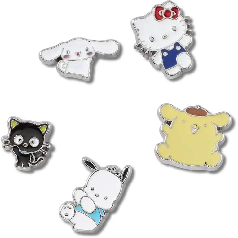 „B’hello Kitty® și prietenii – Set de 5 brelocuri Jibbitz pentru încălțăminte” „B’hello Kitty® și prietenii – Set de 5 brelocuri Jibbitz pentru încălțăminte”