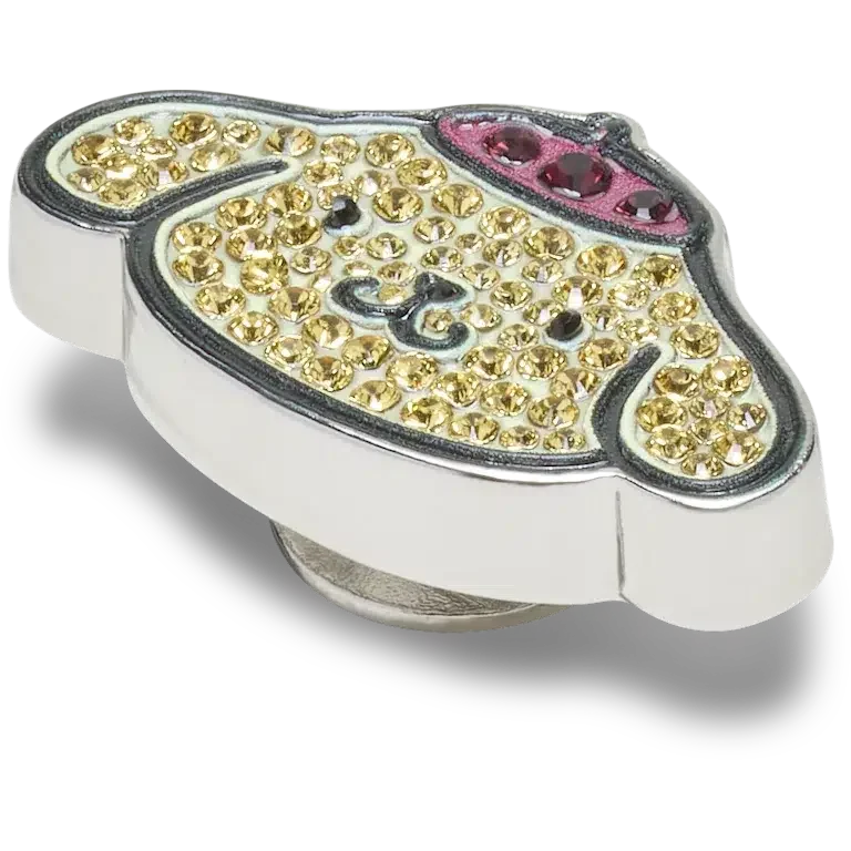 „B’pompompurin” cu cristale Swarovski® – brelocuri Jibbitz™ pentru încălțăminte „B’pompompurin” cu cristale Swarovski® – brelocuri Jibbitz™ pentru încălțăminte