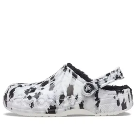 Baya Lined Clog, papuci de casă unisex alb-gri „White Grey”