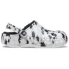 Baya Lined Clog, papuci de casă unisex alb-gri „White Grey”