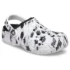 Baya Lined Clog, papuci de casă unisex alb-gri „White Grey”