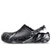 Baya Lined Marbled Saboți „Black Silver”