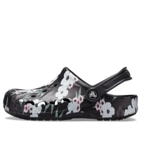 Baya Saboți cu imprimeu „Tropical Floral Black”