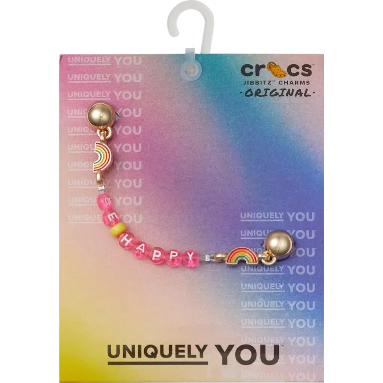 Brelocuri Jibbitz™ „Be Happy” cu lanț Brelocuri Jibbitz™ „Be Happy” cu lanț
