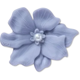 Brelocuri Jibbitz cu floare de periwinkle și perlă