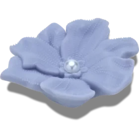 Brelocuri Jibbitz cu floare de periwinkle și perlă