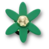 Brelocuri Jibbitz™ cu floare rotativă verde retro Brelocuri Jibbitz™ cu floare rotativă verde retro