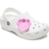 Brelocuri Jibbitz cu floare roz deschis croșetate Brelocuri Jibbitz cu floare roz deschis croșetate