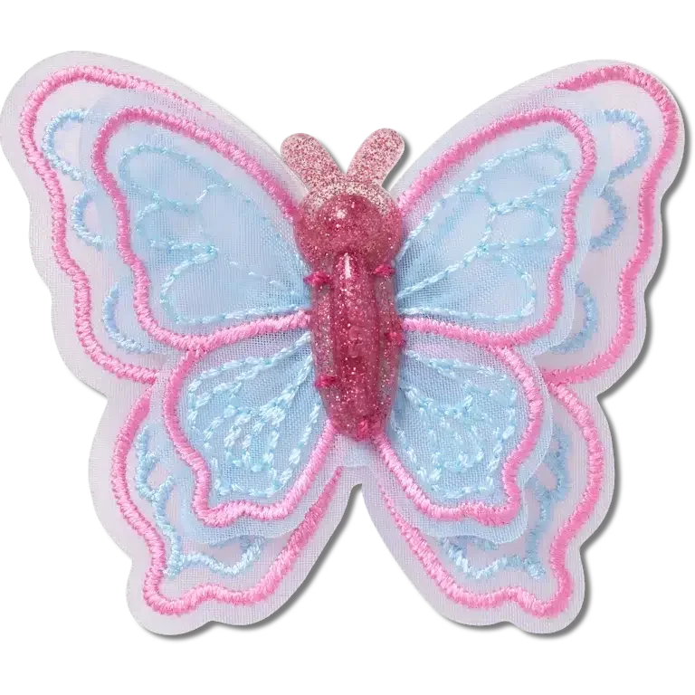 Brelocuri Jibbitz™ cu fluture din plasă cu paiete Brelocuri Jibbitz™ cu fluture din plasă cu paiete