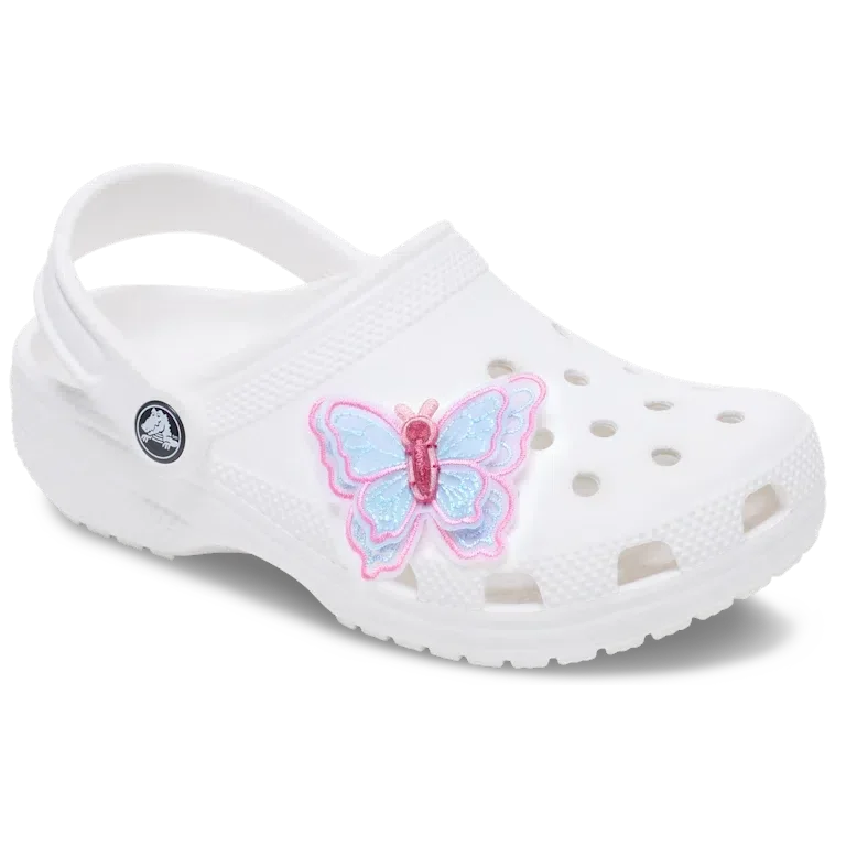 Brelocuri Jibbitz™ cu fluture din plasă cu paiete Brelocuri Jibbitz™ cu fluture din plasă cu paiete