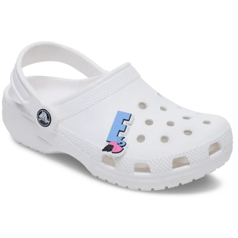 Brelocuri Jibbitz™ cu litera E și personaje Disney Brelocuri Jibbitz™ cu litera E și personaje Disney