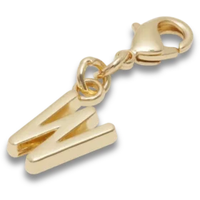 Brelocuri Jibbitz™ cu litera W aurie
