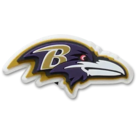 Brelocuri Jibbitz cu logo-ul echipei Baltimore Ravens din NFL