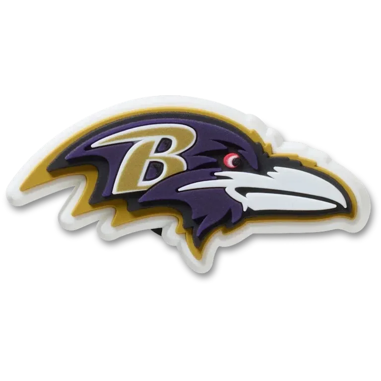 Brelocuri Jibbitz cu logo-ul echipei Baltimore Ravens din NFL Brelocuri Jibbitz cu logo-ul echipei Baltimore Ravens din NFL
