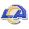Brelocuri Jibbitz™ cu logo-ul echipei Los Angeles Rams din NFL