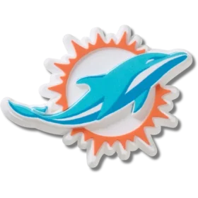 Brelocuri Jibbitz™ cu logo-ul echipei Miami Dolphins din NFL