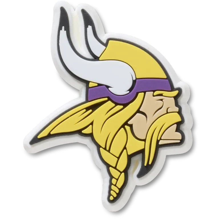 Brelocuri Jibbitz cu logo-ul echipei Minnesota Vikings din NFL Brelocuri Jibbitz cu logo-ul echipei Minnesota Vikings din NFL