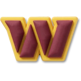 Brelocuri Jibbitz cu logo-ul echipei Washington Commanders din NFL