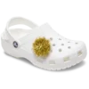 Brelocuri Jibbitz™ cu pompon auriu din beteală