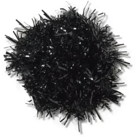 Brelocuri Jibbitz™ cu pompon din beteală neagră