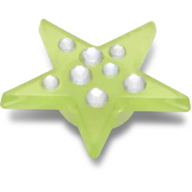 Brelocuri Jibbitz™ „Green Gem Star”