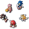 Brelocuri Jibbitz™ Sonic the Hedgehog, pachet de 5