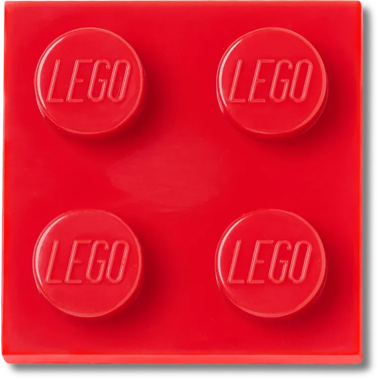 Brelocuri Lego® Jibbitz™ cu plăcuță roșie 2X2 Brelocuri Lego® Jibbitz™ cu plăcuță roșie 2X2