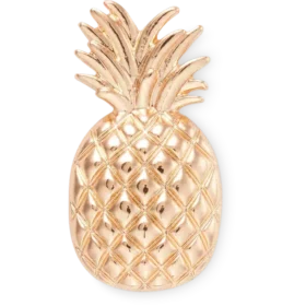 Brelocuri pentru încălțăminte Jibbitz™ cu ananas auriu