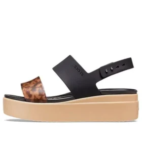 Brooklyn Low Wedge în formă de pană „Negru-maro”