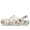 Classic Clog cu imprimeu camuflaj de plajă „White Camouflage”