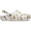 Classic Clog cu imprimeu camuflaj de plajă „White Camouflage”