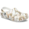 Classic Clog cu imprimeu camuflaj de plajă „White Camouflage”
