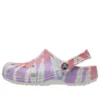 Classic Clog cu model Crocs, cu talpă plată, sportive, sandale colorate, albastre