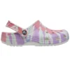 Classic Clog cu model Crocs, cu talpă plată, sportive, sandale colorate, albastre