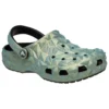 Classic Clog cu model geometric irizat „Green”