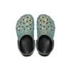 Classic Clog cu model geometric irizat „Green”