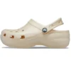 Classic Clog cu platformă Shimmer „Vanilla”