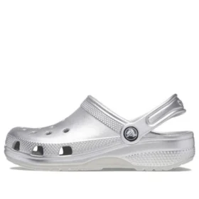 Classic Clog metalizat „Silver Metallic”