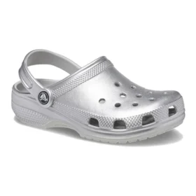 Classic Clog metalizat „Silver Metallic”