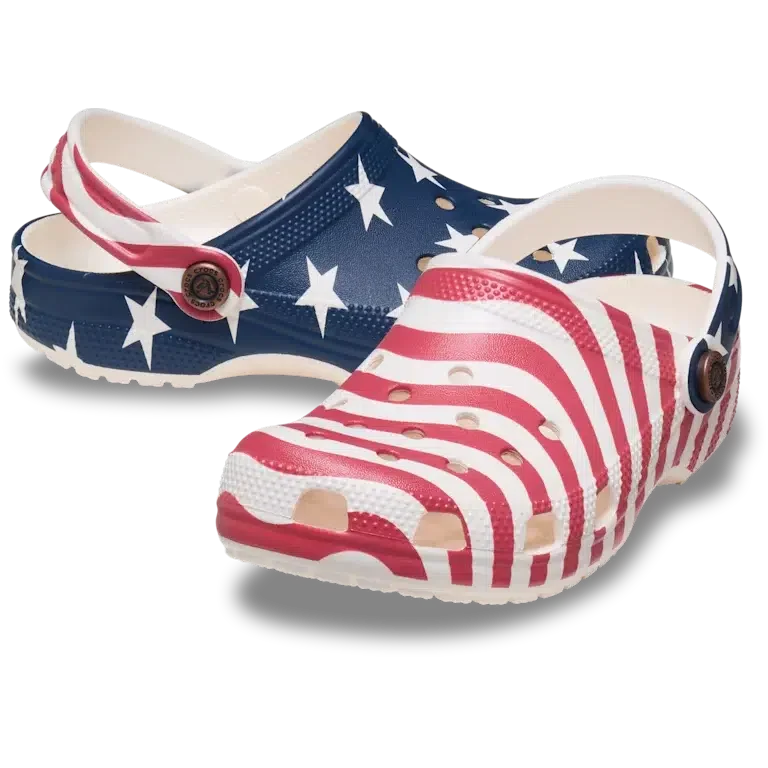 Classic Clog pentru copii cu steagul american Classic Clog pentru copii cu steagul american