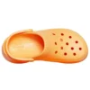 Classic Clog Retro Crocs cu talpă groasă, portocaliu, sandale cu balenă mică