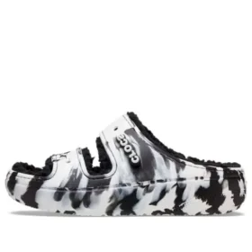Classic Cozzzy Marbled Sandale „Black White”