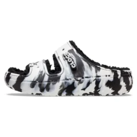 Classic Cozzzy Marbled Sandale „Black White”